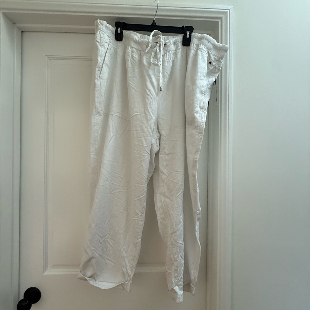 Tommy Hilfiger White Wide Leg Pants